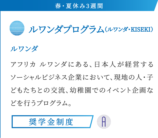 春・夏休み3週間 ルワンダプログラム（ルワンダ・KISEKI） ルワンダ